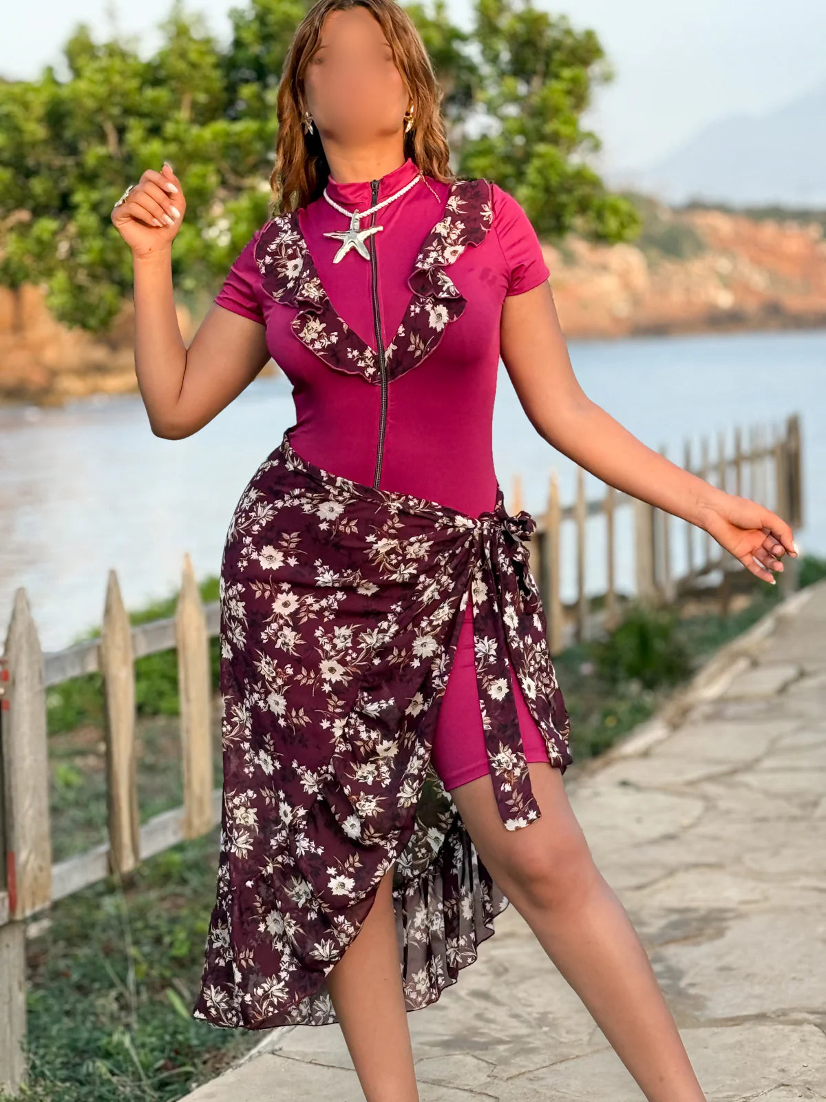 Maillot de bain 2 pièces rose
