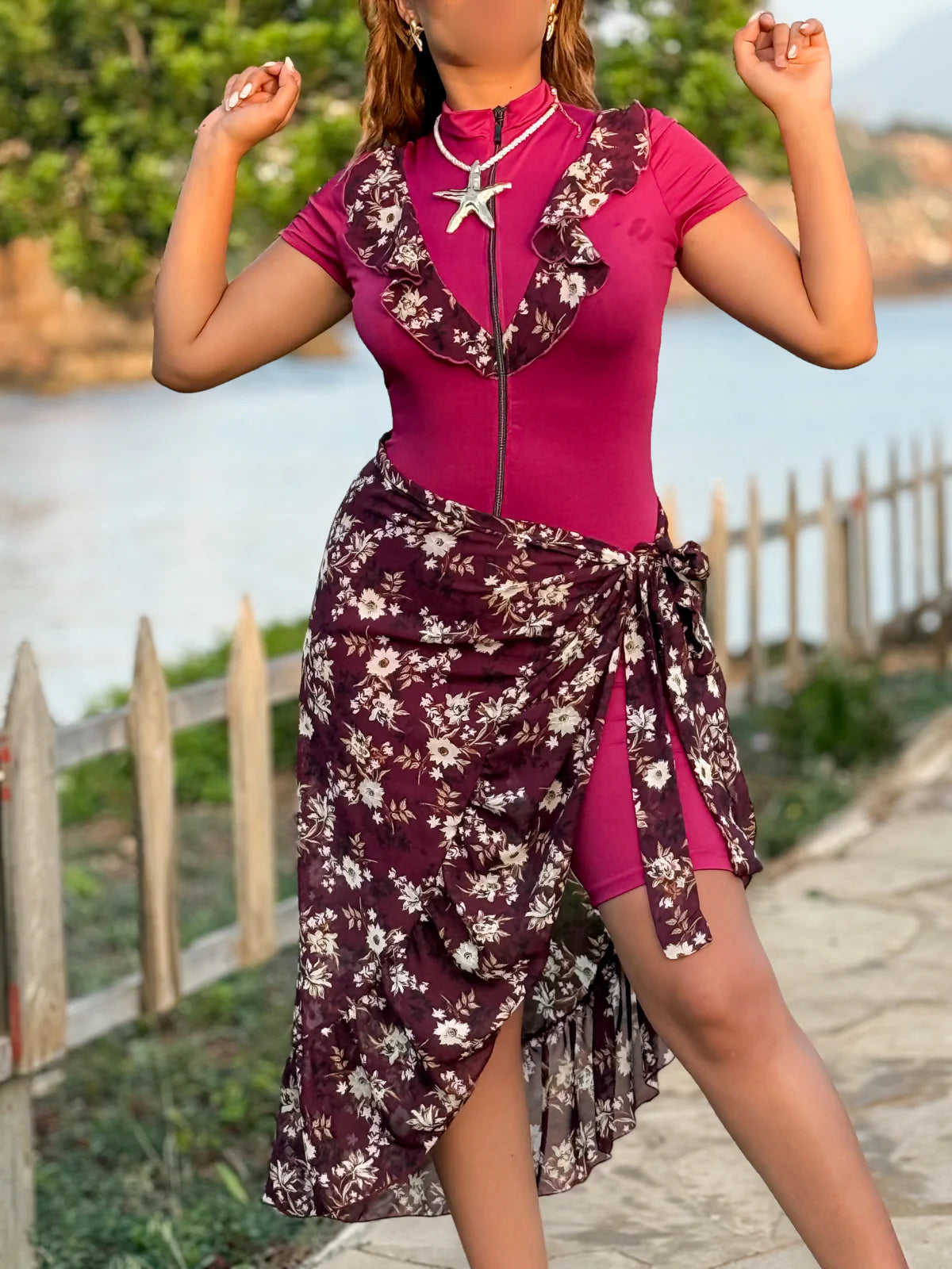 Maillot de bain 2 pièces rose
